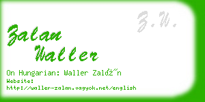 zalan waller business card